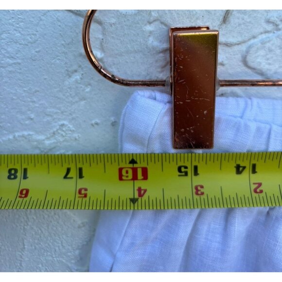 Zara Womens Pull On Elastic Waist Drawstring Linen Trouser Pants White Sz L - Picture 7 of 12